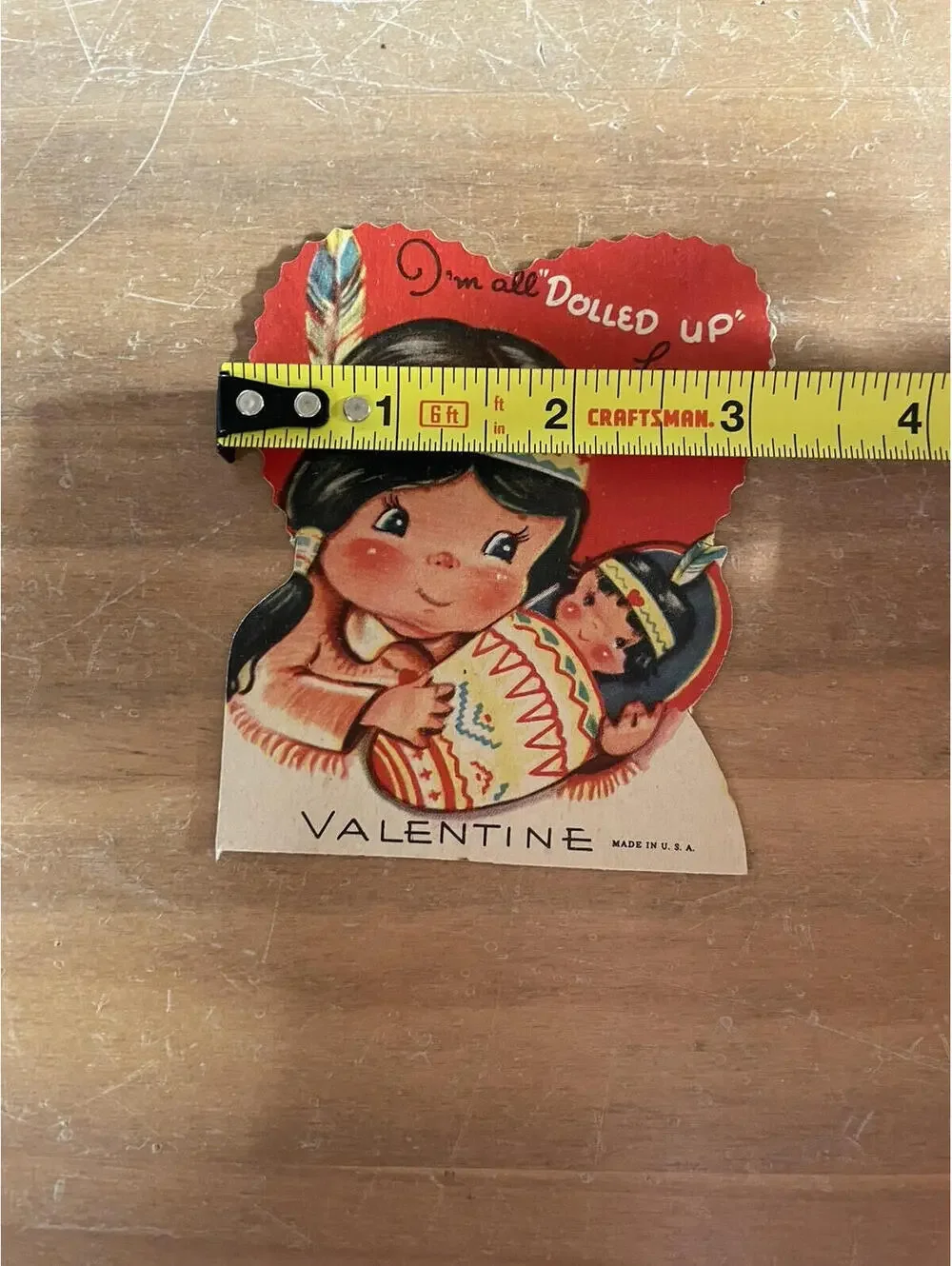 Native American Mom And Baby Valentine I'm All Dolled Up For You Valentine Card